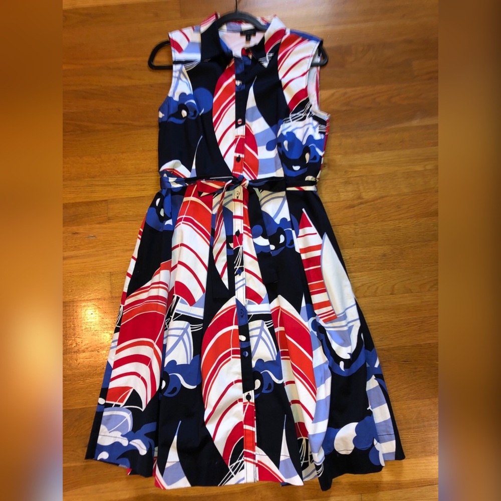 Talbots Nautical belted dress size 12